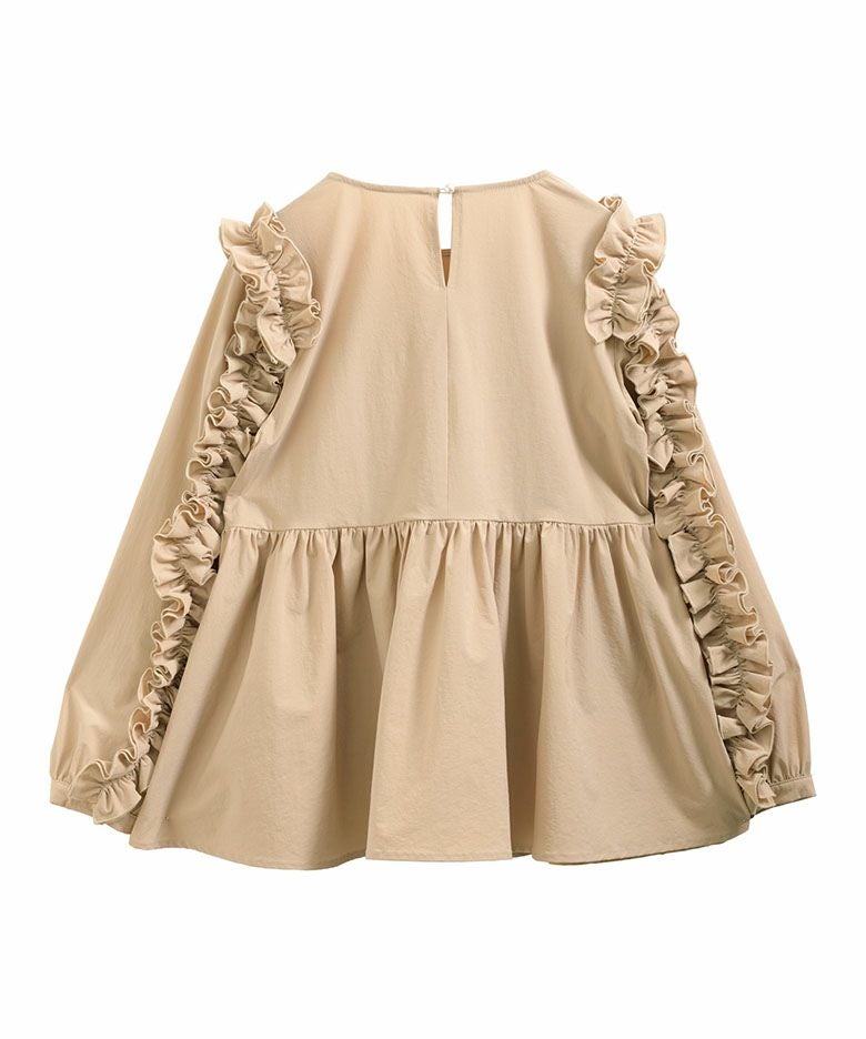yori 2021AW ぬくぬくヘムフリルブラウス 新品未使用 yori(ヨリ)の「ぬくぬくヘムフリルブラウス【2022AW】12月中旬発売予定