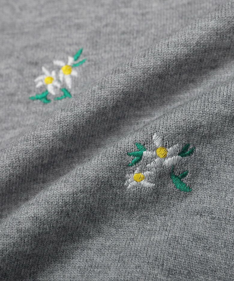 小花刺繍カーディガン ニット カーディガン 刺繍 長袖 ラウンドネック