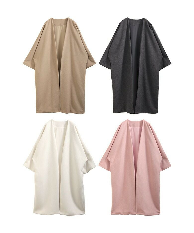 manaodaysさんコラボ ウールコクーンロングコート（セットアップ可