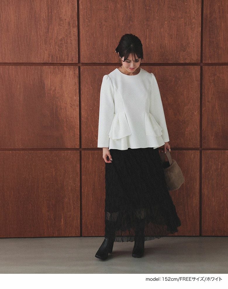 ★完売品★maaさんコラボ タックフレアトップス トップス レディース ピンク maaさんコラボ タックフレアトップス トップス レディース 秋【m857